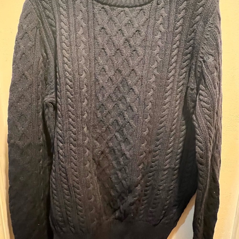 St. John Collection Charcoal Cable Knit Sweater